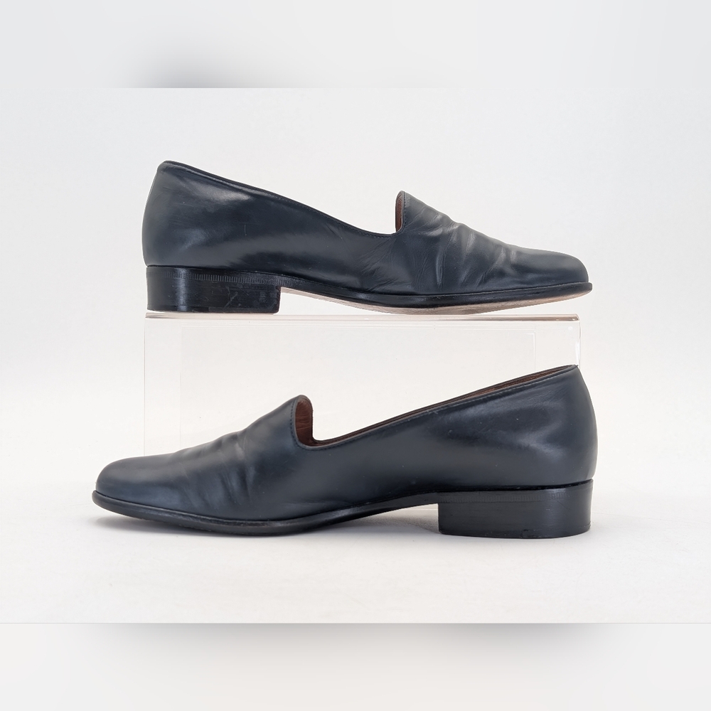 COACH Made In Italy Women's Size 6M Classic Navy Genuine Smooth Leather Loafers - Picture 10 of 17